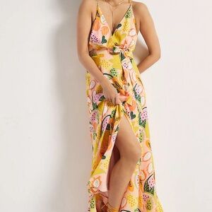 Anthropologie Hutch Maxi Wrap Spaghetti Strap Sundress